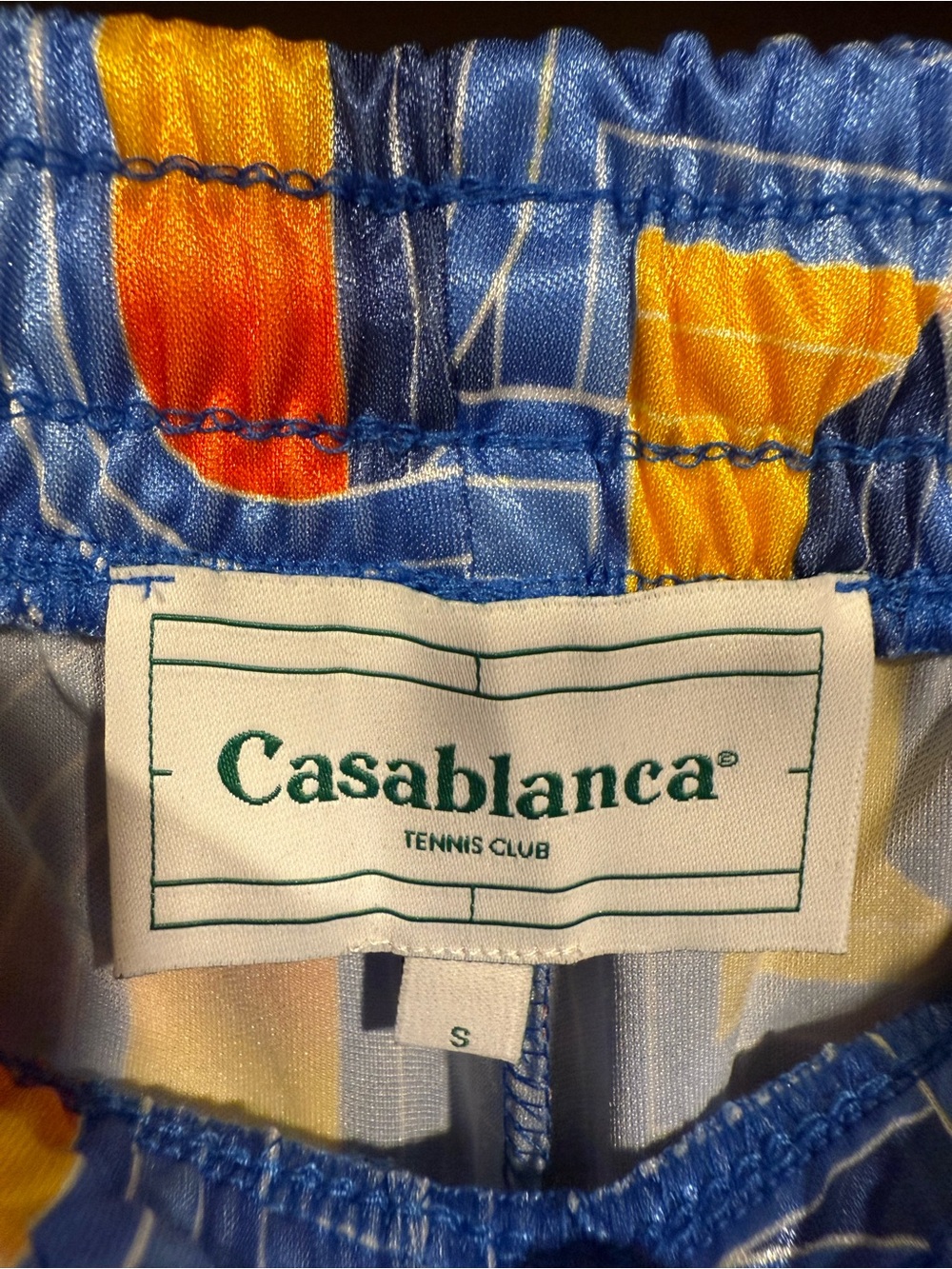 Casablanca Blue Geometric Print silk Short-Sleeve Shirt (Set 1:1 defect) image 10